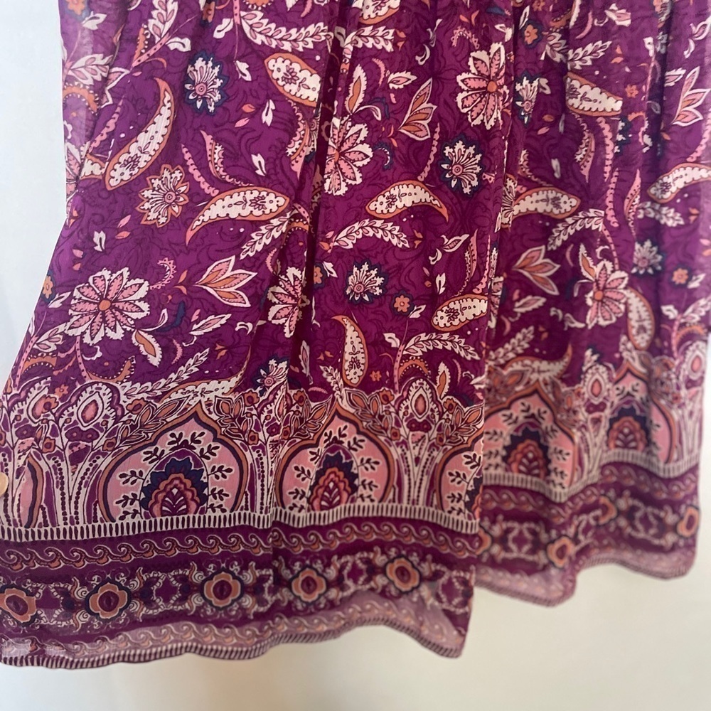 Hollister Purple Y2K Cottagecore Floral Flowy Dress Size Medium - Picture 9 of 11